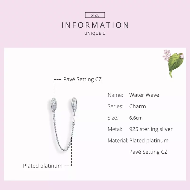 (afbeelding voor) Pandora Style Watergolf Veiligheidsketting - SCC1577 - Bekijken 7