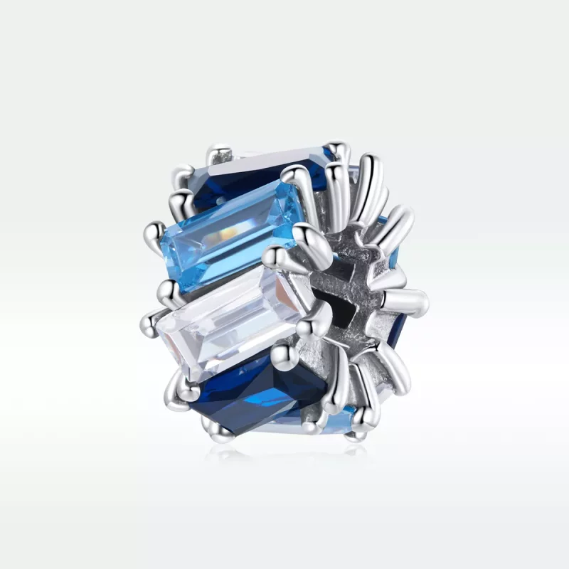 (afbeelding voor) Pandora Style Blauw vierkant Spacer Bedel - SCC1806 - Bekijken 5