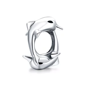(afbeelding voor) Pandora Style Dolfijnen Spacer Bedel - BSC296