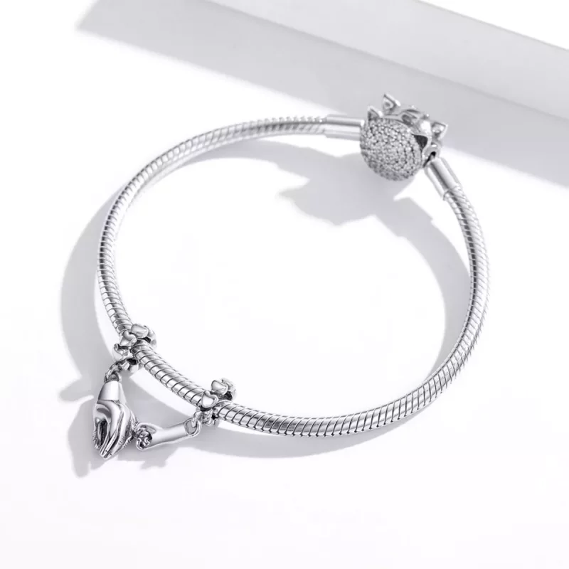 (afbeelding voor) Pandora Style Hand in hand Spacer Bedel - SCC1700 - Bekijken 3