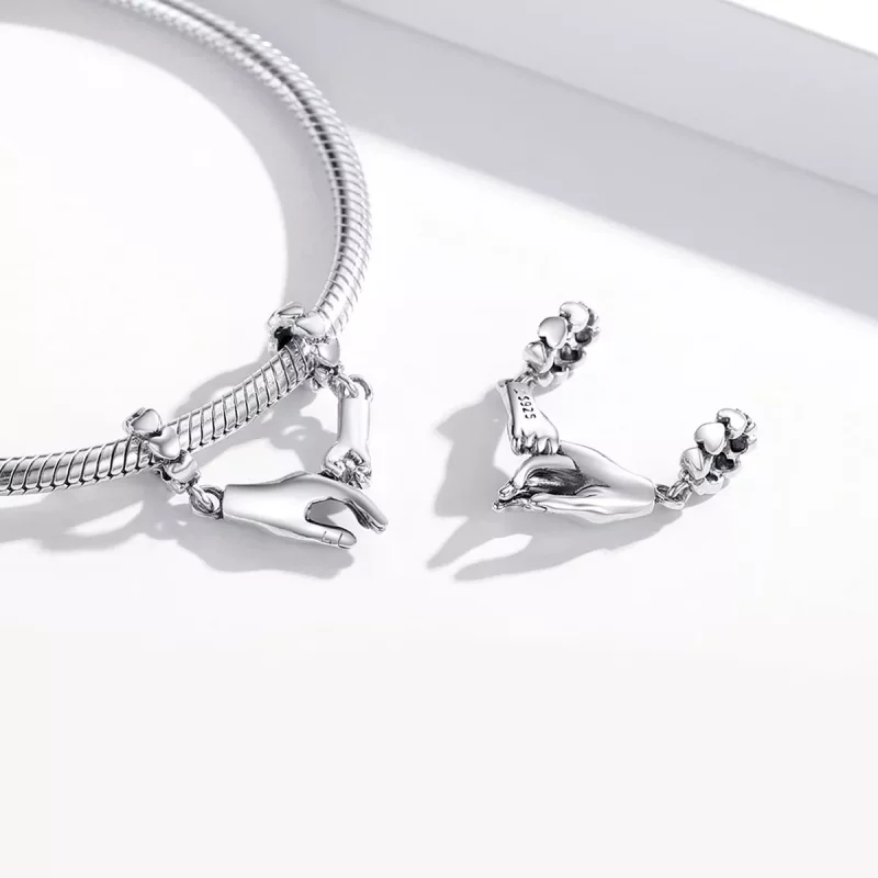(afbeelding voor) Pandora Style Hand in hand Spacer Bedel - SCC1700 - Bekijken 4