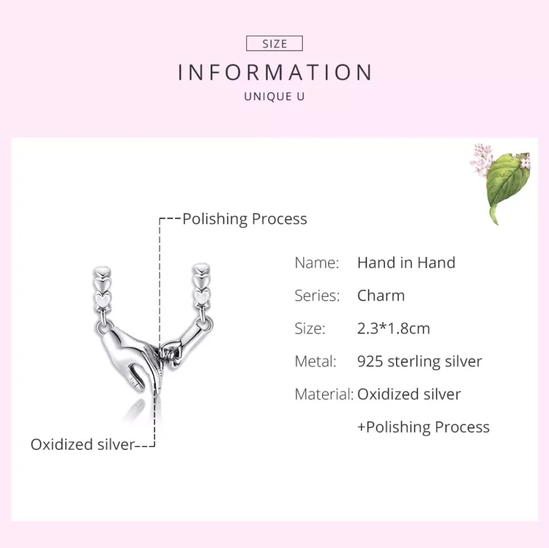 (afbeelding voor) Pandora Style Hand in hand Spacer Bedel - SCC1700 - Bekijken 7