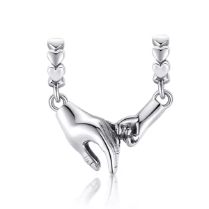 Pandora Style Hand in hand Spacer Bedel - SCC1700 (afbeelding voor) Pandora Style Hand in hand Spacer Bedel - SCC1700