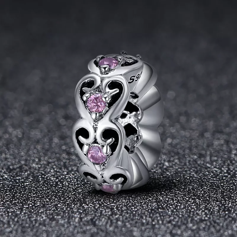 (afbeelding voor) Pandora Style Hart vorm Spacer Bedel - SCC339 - Bekijken 2