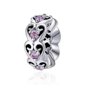 (afbeelding voor) Pandora Style Hart vorm Spacer Bedel - SCC339
