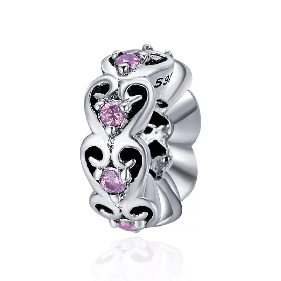 (afbeelding voor) Pandora Style Hart vorm Spacer Bedel - SCC339