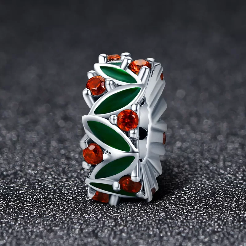 (afbeelding voor) Pandora Style Kerstboom Bladeren Spacer Bedel - SCC317 - Bekijken 2