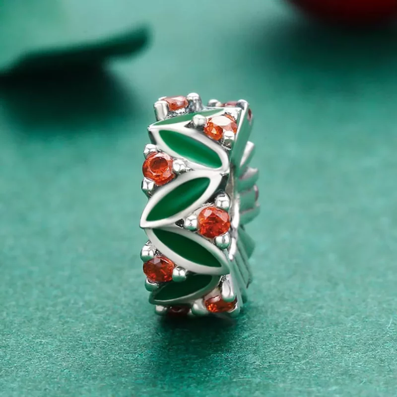 (afbeelding voor) Pandora Style Kerstboom Bladeren Spacer Bedel - SCC317 - Bekijken 3