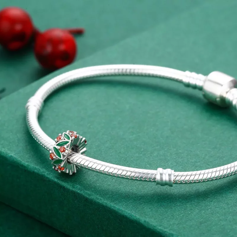 (afbeelding voor) Pandora Style Kerstboom Bladeren Spacer Bedel - SCC317 - Bekijken 4