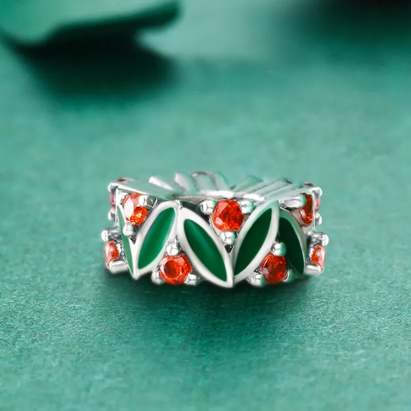 (afbeelding voor) Pandora Style Kerstboom Bladeren Spacer Bedel - SCC317 - Bekijken 5