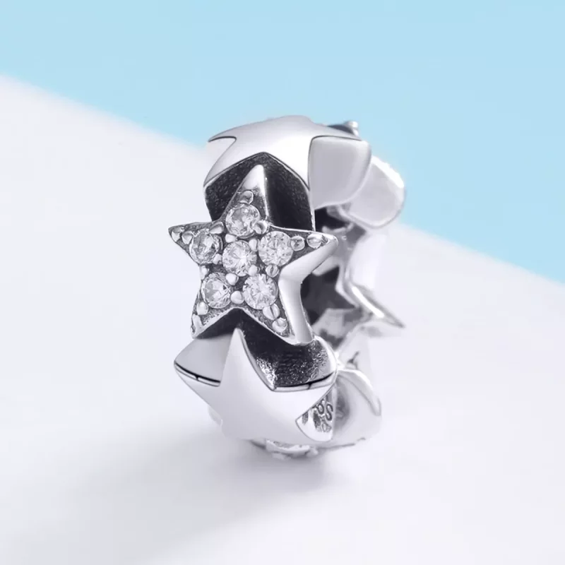 (afbeelding voor) Pandora Style Kleine sterren Spacer Bedel - SCC929 - Bekijken 2