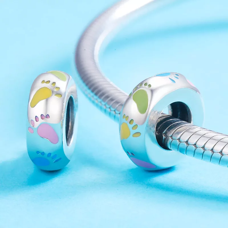 (afbeelding voor) Pandora Style Kleine voet Spacer Bedel - SCC752 - Bekijken 4