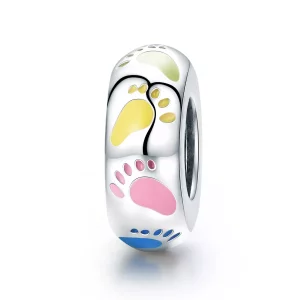 (afbeelding voor) Pandora Style Kleine voet Spacer Bedel - SCC752