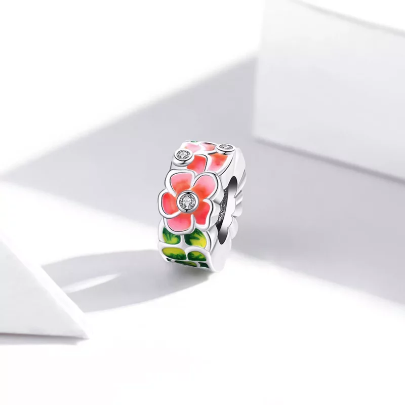 (afbeelding voor) Pandora Style Kleurrijke bloemen Spacer Bedel - SCC1727 - Bekijken 2