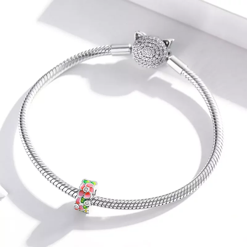 (afbeelding voor) Pandora Style Kleurrijke bloemen Spacer Bedel - SCC1727 - Bekijken 3