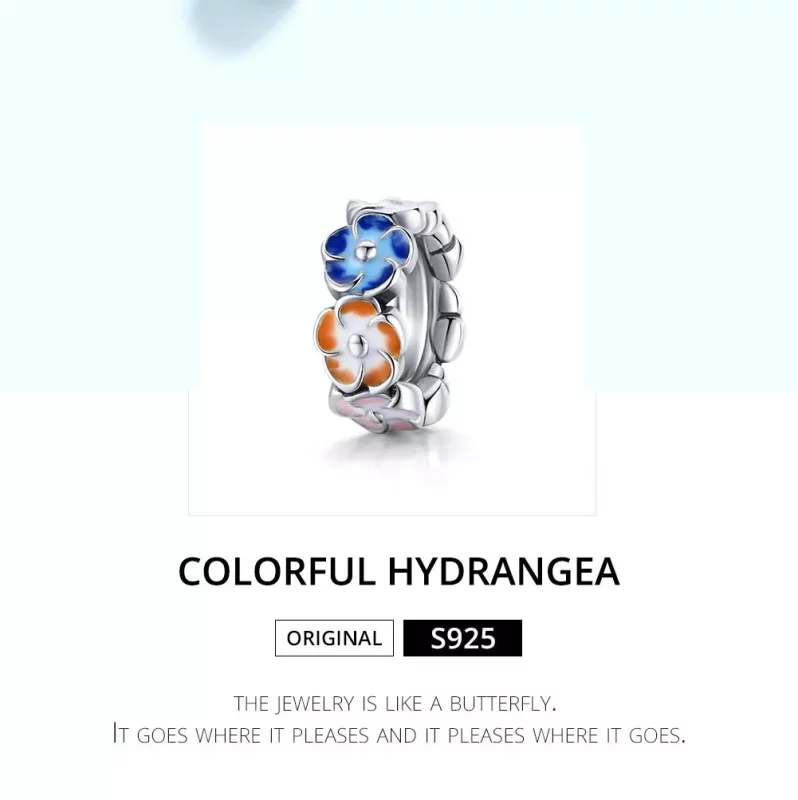(afbeelding voor) Pandora Style Kleurrijke hortensia Spacer Bedel - SCC1703 - Bekijken 6