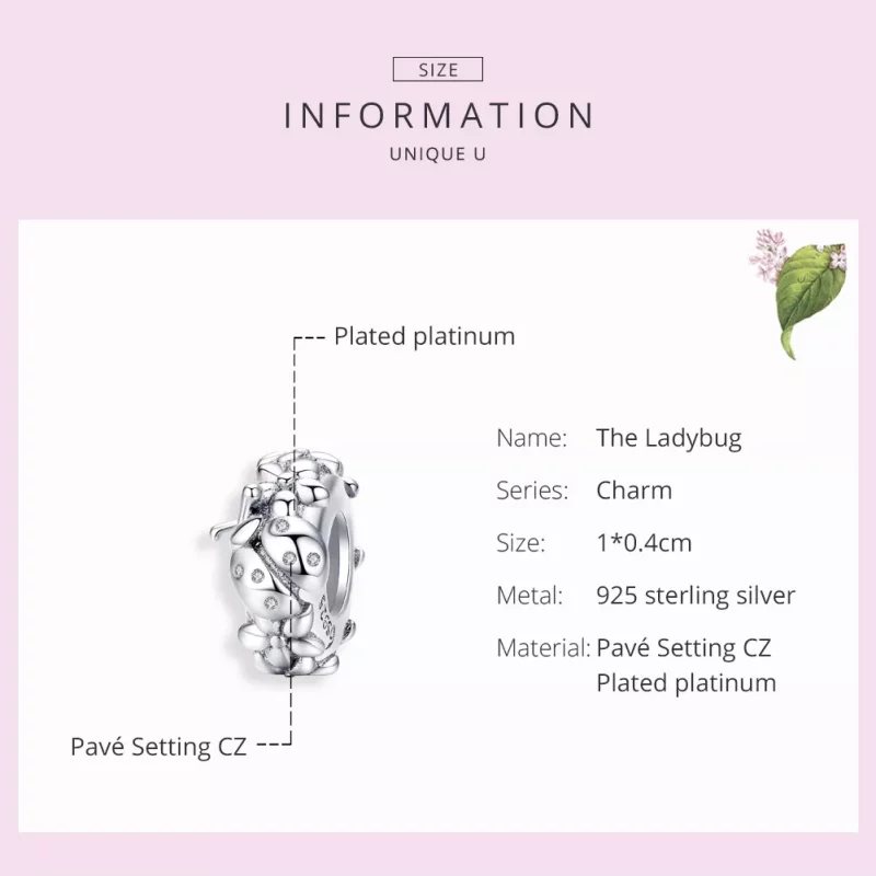 (afbeelding voor) Pandora Style Lieveheersbeestje Spacer Bedel - BSC112 - Bekijken 6