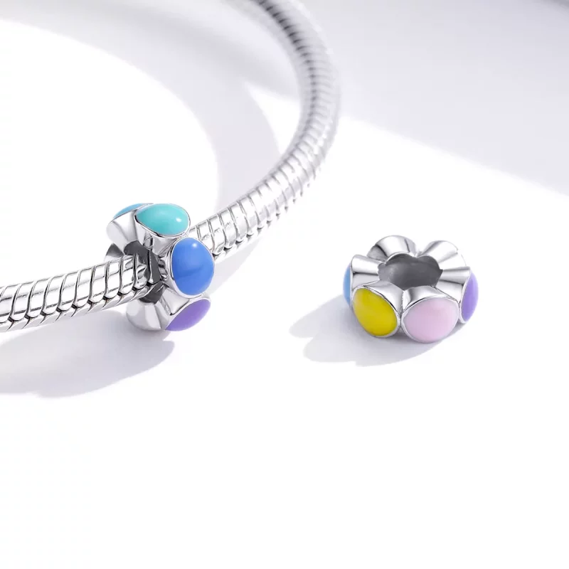 (afbeelding voor) Pandora Style Regenboog Bubbel Spacer Bedel - SCC1555 - Bekijken 3
