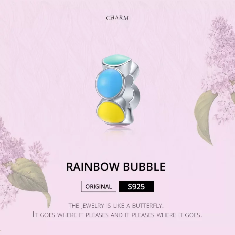 (afbeelding voor) Pandora Style Regenboog Bubbel Spacer Bedel - SCC1555 - Bekijken 6