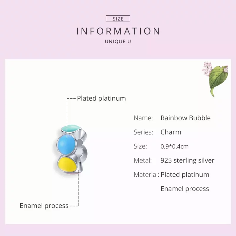 (afbeelding voor) Pandora Style Regenboog Bubbel Spacer Bedel - SCC1555 - Bekijken 7