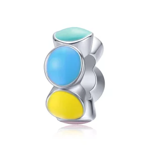 (afbeelding voor) Pandora Style Regenboog Bubbel Spacer Bedel - SCC1555