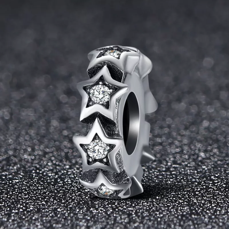 (afbeelding voor) Pandora Style Ster Spacer Bedel - SCC244 - Bekijken 2