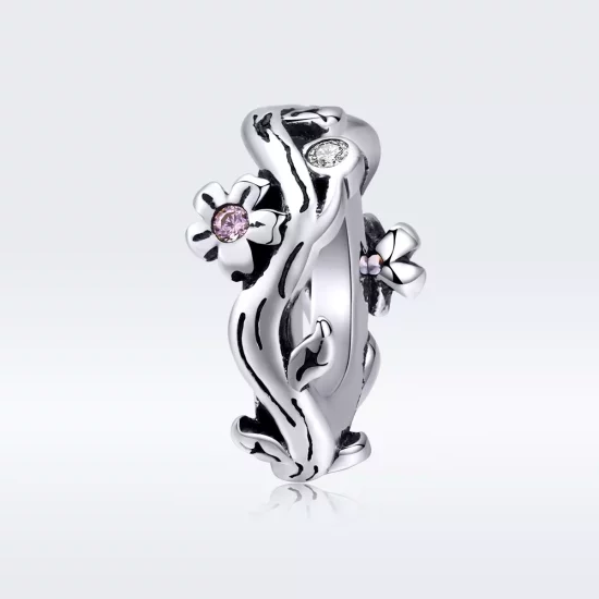 (afbeelding voor) Pandora Style Vinger Hart Spacer Bedel - SCC1448