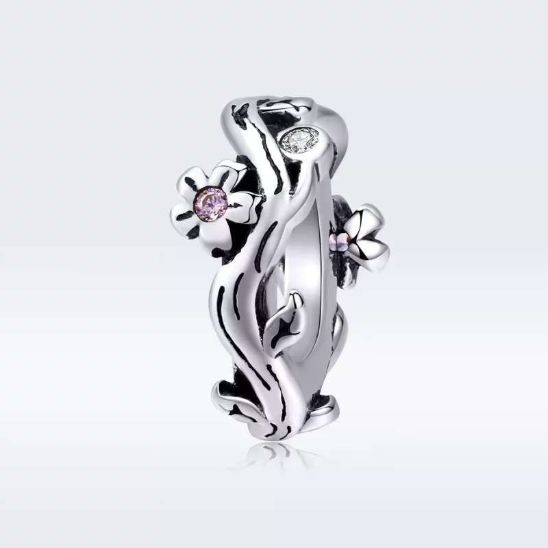 (afbeelding voor) Pandora Style Vinger Hart Spacer Bedel - SCC1448