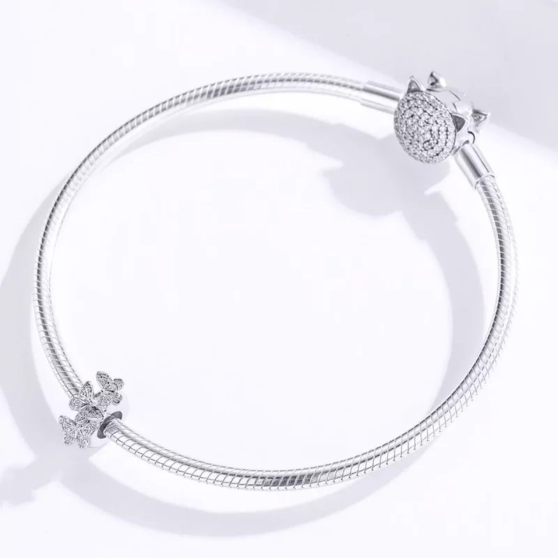 (afbeelding voor) Pandora Style Vlinder Spacer Bedel - BSC120 - Bekijken 3