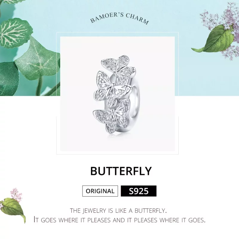 (afbeelding voor) Pandora Style Vlinder Spacer Bedel - BSC120 - Bekijken 5