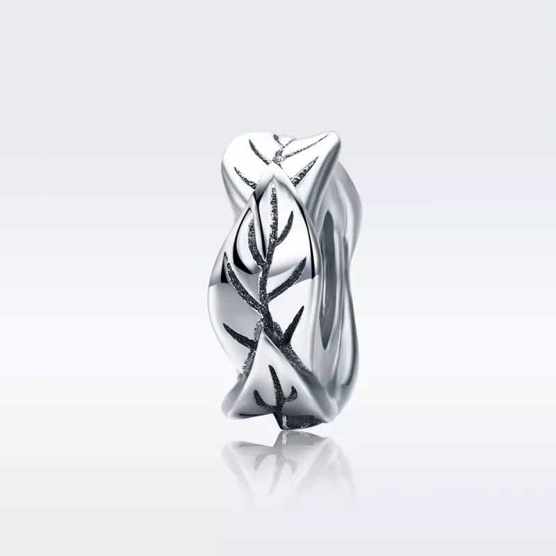 (afbeelding voor) Pandora Style Witte bladeren Spacer Bedel - SCC597 - Bekijken 2