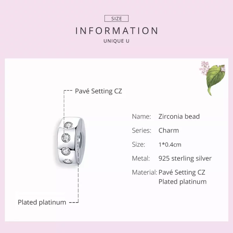(afbeelding voor) Pandora Style Zirkonia Spacer Bedel - BSC165 - Bekijken 7