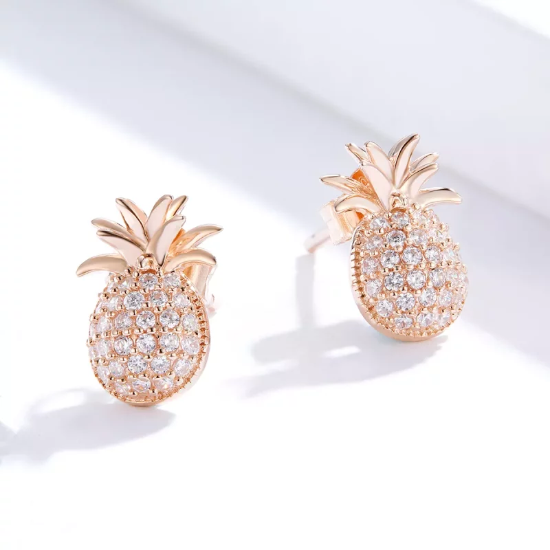 (afbeelding voor) Pandora Style Ananas Oorknopjes - SCE803 - Bekijken 3