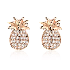 Pandora Style Ananas Oorknopjes - SCE803 (afbeelding voor) Pandora Style Ananas Oorknopjes - SCE803