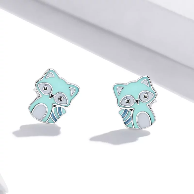 (afbeelding voor) Pandora Style Baby Wasbeer Oorknopjes - SCE1279 - Bekijken 2