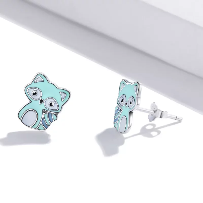 (afbeelding voor) Pandora Style Baby Wasbeer Oorknopjes - SCE1279 - Bekijken 3