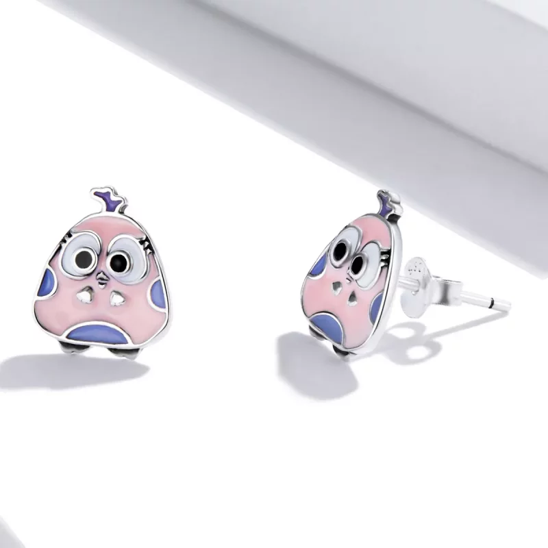 (afbeelding voor) Pandora Style Big Eyed Vogel Oorknopjes - SCE1277 - Bekijken 3