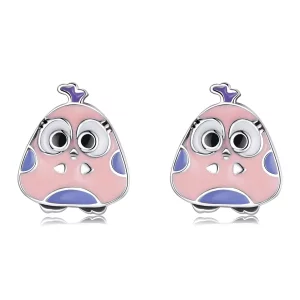 Pandora Style Big Eyed Vogel Oorknopjes - SCE1277 (afbeelding voor) Pandora Style Big Eyed Vogel Oorknopjes - SCE1277