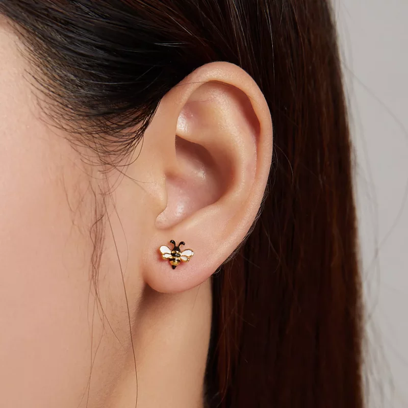 (afbeelding voor) Pandora Style Bij Oorknopjes - SCE1182 - Bekijken 5