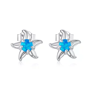 (afbeelding voor) Pandora Style Blauwe Zeester Oorknopjes - SCE886