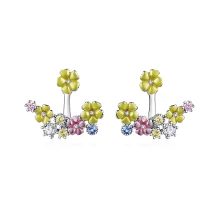 (afbeelding voor) Pandora Style Bloem cluster Oorknopjes - BSE106