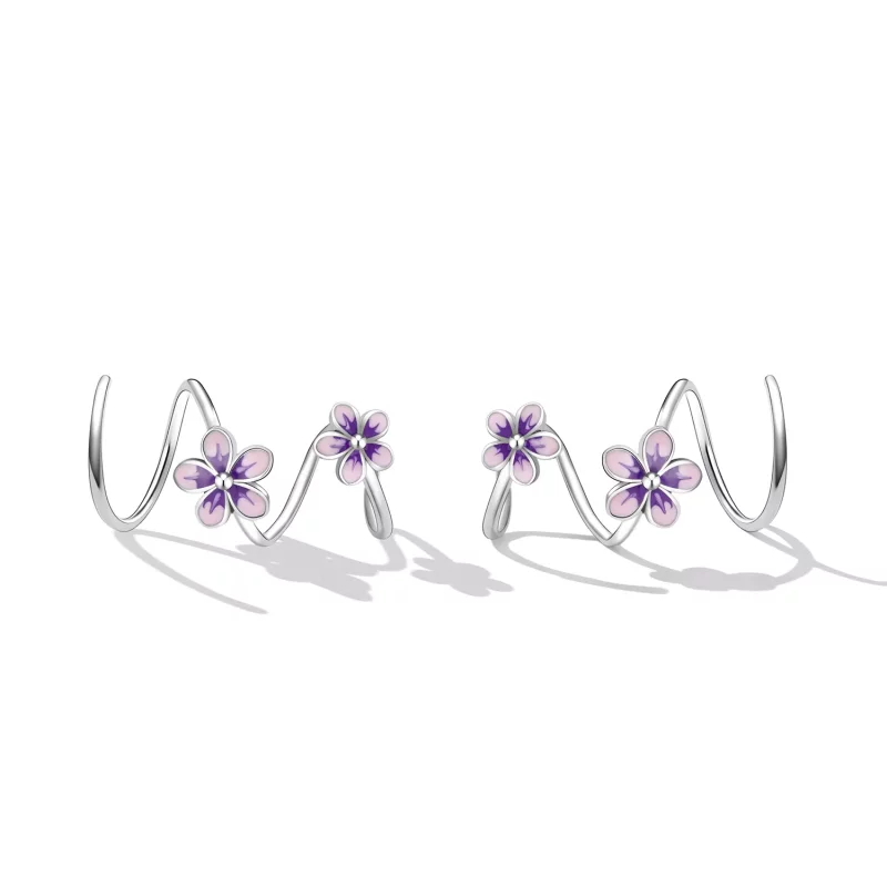 (afbeelding voor) Pandora Style Bloemen Oorknopjes - SCE1462 - Bekijken 2