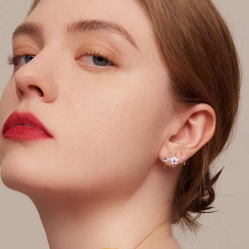 (afbeelding voor) Pandora Style Bloemen Oorknopjes - SCE1462 - Bekijken 6