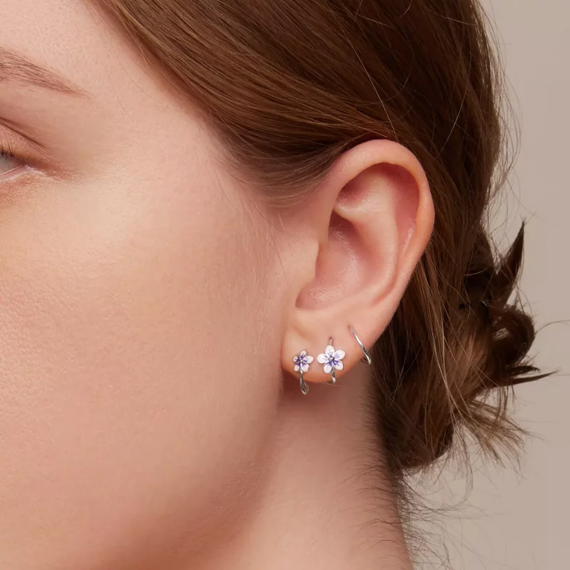 (afbeelding voor) Pandora Style Bloemen Oorknopjes - SCE1462 - Bekijken 7