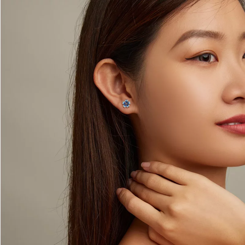(afbeelding voor) Pandora Style Bloemen Oorknopjes - SCE1513 - Bekijken 7
