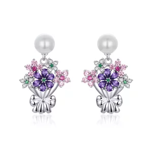 (afbeelding voor) Pandora Style Bloemen vasthouden Oorknopjes - BSE152