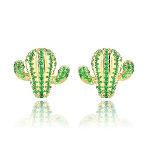 Pandora Style Cactus Oorknopjes - BSE013 (afbeelding voor) Pandora Style Cactus Oorknopjes - BSE013