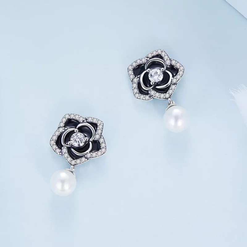 (afbeelding voor) Pandora Style Camelia Oorknopjes - BSE706 - Bekijken 3