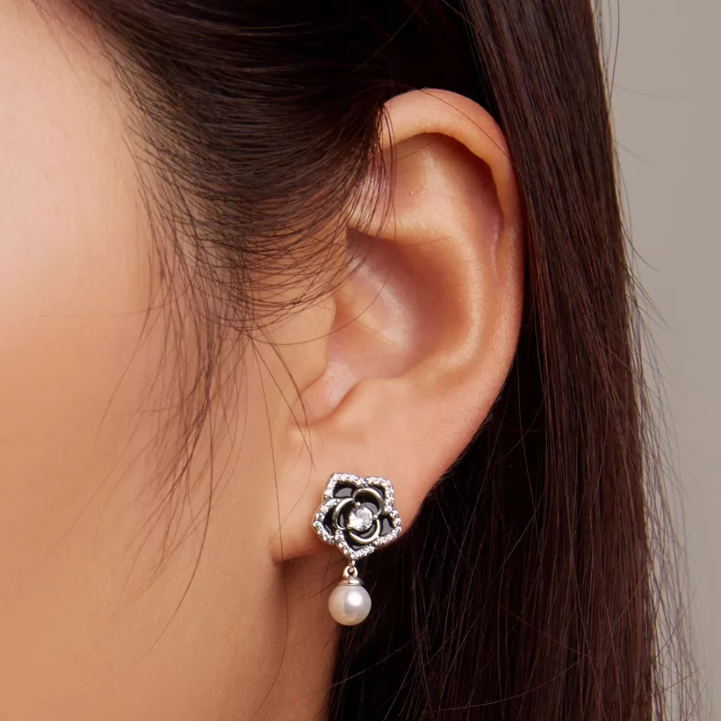 (afbeelding voor) Pandora Style Camelia Oorknopjes - BSE706 - Bekijken 4