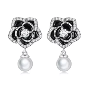 Pandora Style Camelia Oorknopjes - BSE706 (afbeelding voor) Pandora Style Camelia Oorknopjes - BSE706